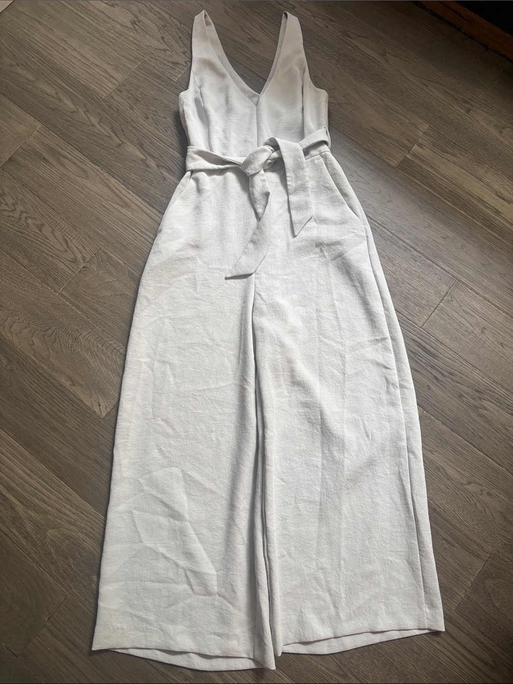 Aritzia | Wilfred Ecoulement Jumpsuit V Neck Tie Air Light Blue/Grey Size 2 - Picture 3 of 15